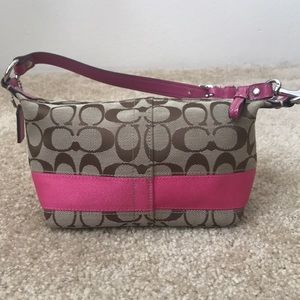 Pink Coach Signature Mini Bag